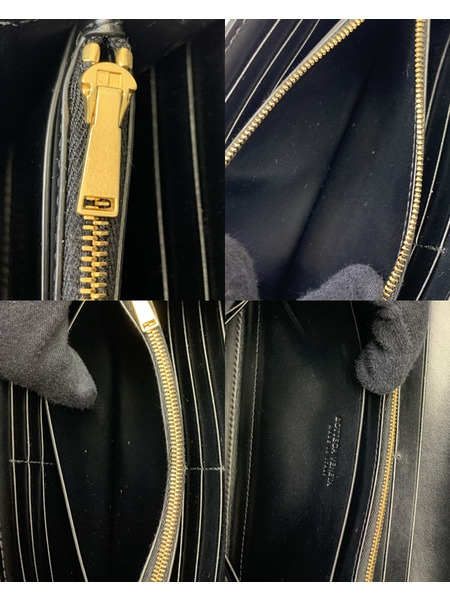 Bottega Veneta マキシイントレチャート カセット ラージ フラップウォレット BLK 開封品 ボッテガヴェネタ 長財布 ロングウォレット 