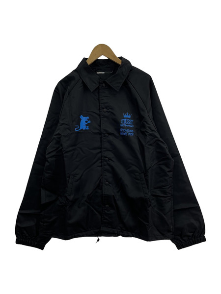 STUSSY NEIGHBORHOOD WORLD ABLAZE WINDY JKT　XL　ブラック