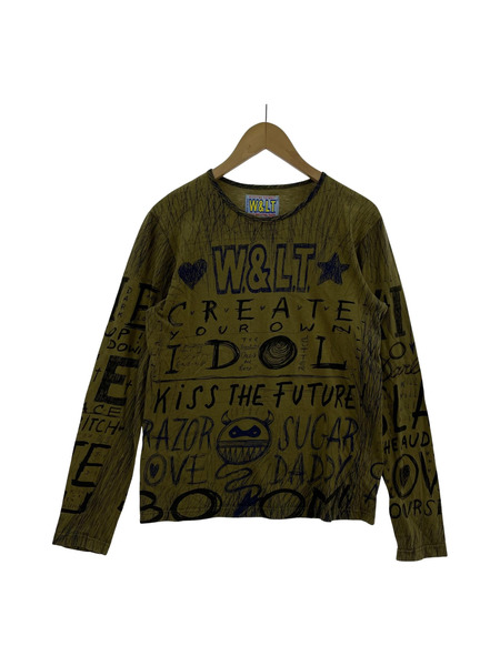 W.＆L.T. 90s 357-35032 L/S カットソー カーキ (M)