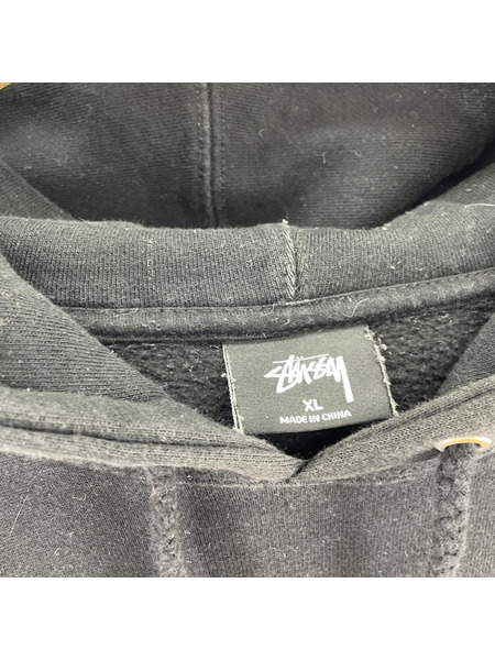 STUSSY パーカー バックプリントPOパーカー ブラック XL Z4000SAS19
