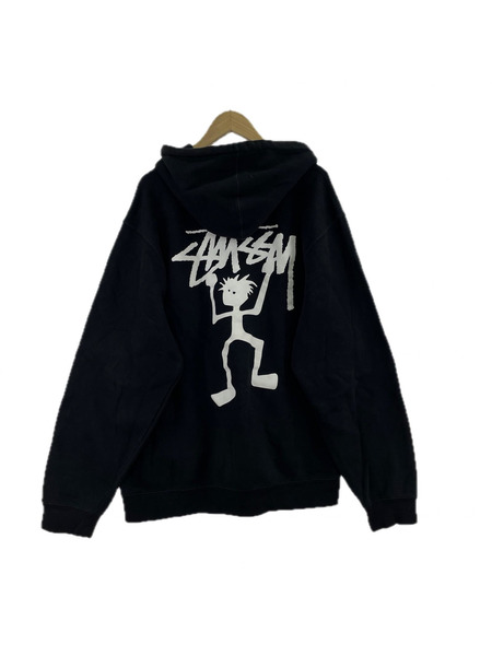 STUSSY パーカー バックプリントPOパーカー ブラック XL Z4000SAS19