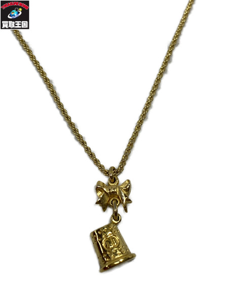 DIOR リボン×ベル チェーンネックレス