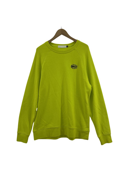 ROKIT NEON COLOR SWEAT SHIRT/胸刺繍クルーネックスウェット L ネオンイエロー[値下]