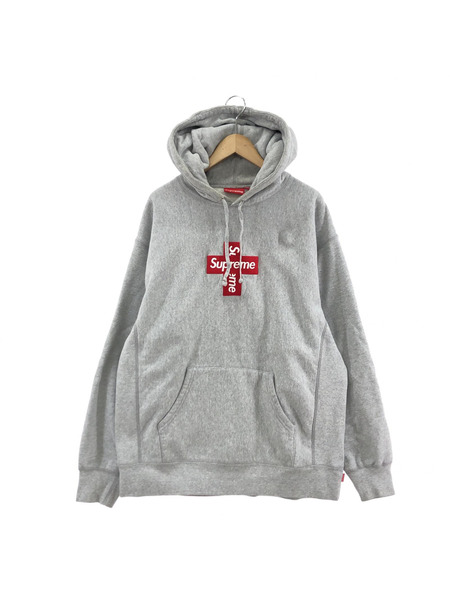 Supreme Cross Box Logo Hooded Sweatshirt(XL)