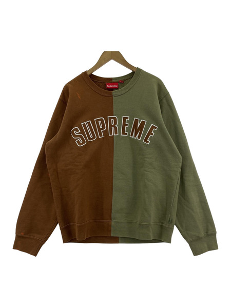 Supreme SPLIT CREWNECK SWEATSHIRTS M 18AW