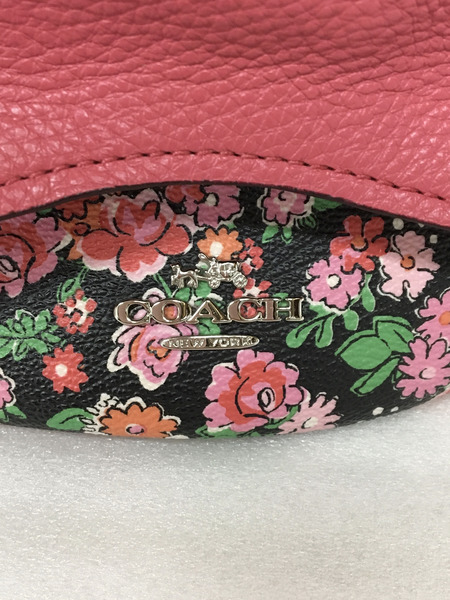 COACH M1657-F57544 フローラルミックスショルダーバッグ ピンク