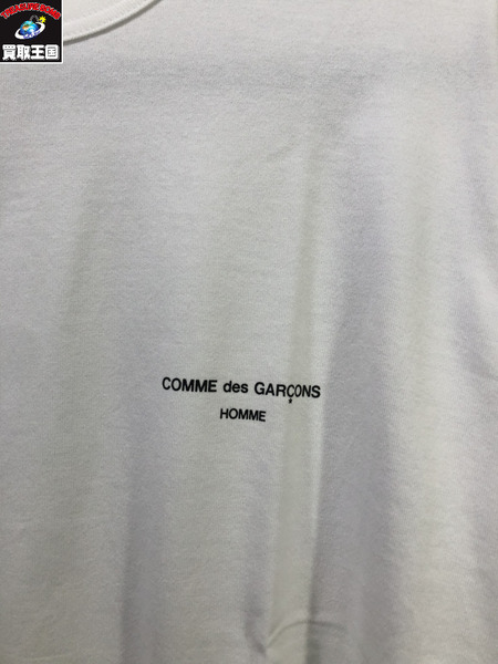 COMME des GARCONS 綿天竺SSカットソー/WHT/L/白/コムデギャルソン