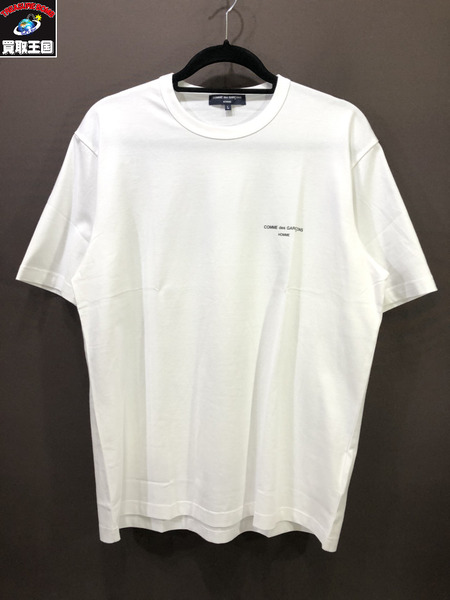 COMME des GARCONS 綿天竺SSカットソー/WHT/L/白/コムデギャルソン