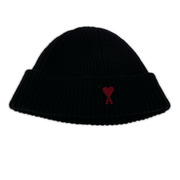 AMI paris ニットキャップ Ami Paris ニットキャップ/黒