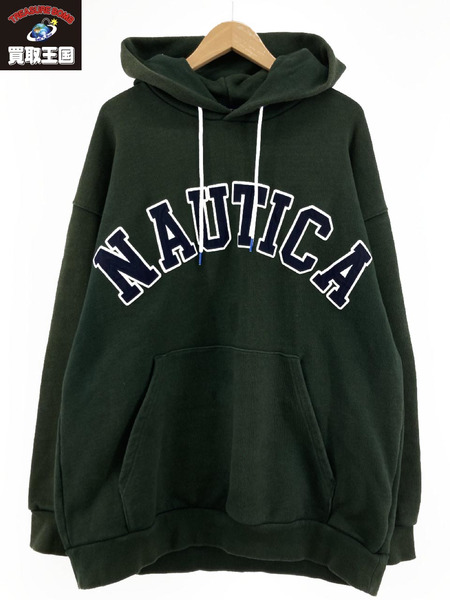 NAUTICA ロゴ パーカー　緑[値下]