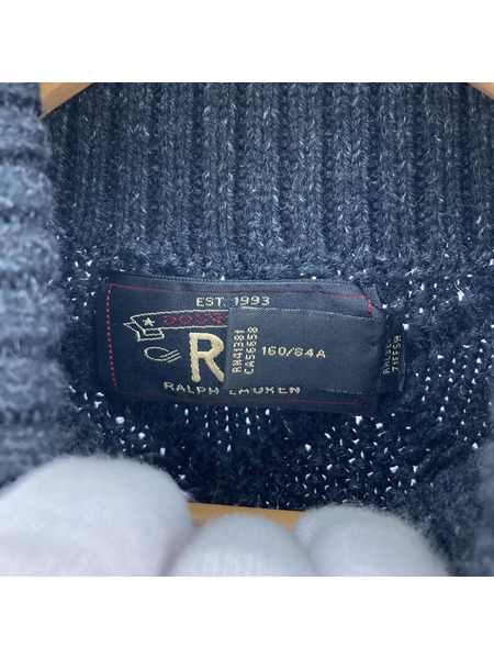 RRL　タートルネックニットセーター　グレー　XXS