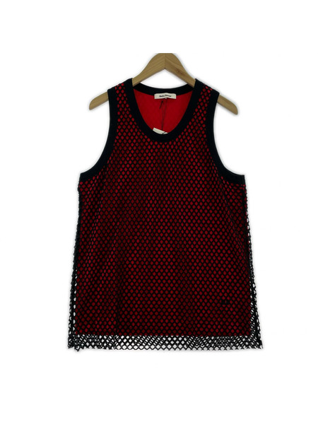 WALES BONNER タンクトップ Record Mesh Tank Top 'Red' L