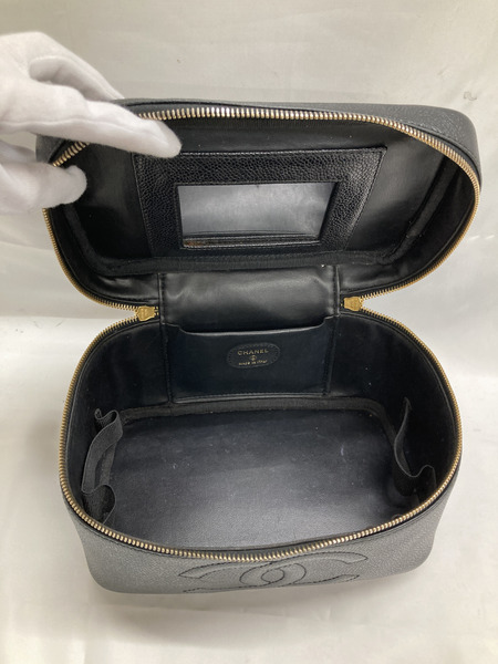 CHANEL キャビアスキンバニティバッグ 横
