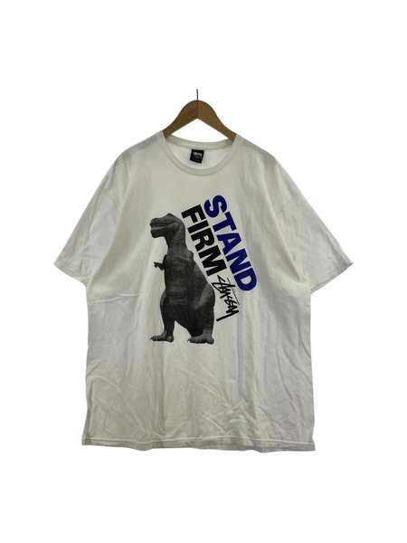 STUSSY STAND FIRM 恐竜Tシャツ 白 XL