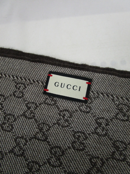 GUCCI ウールマフラー/GG柄