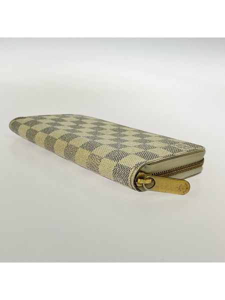 LV ダミエ N60019 ラウンドジップ 白 長財布 