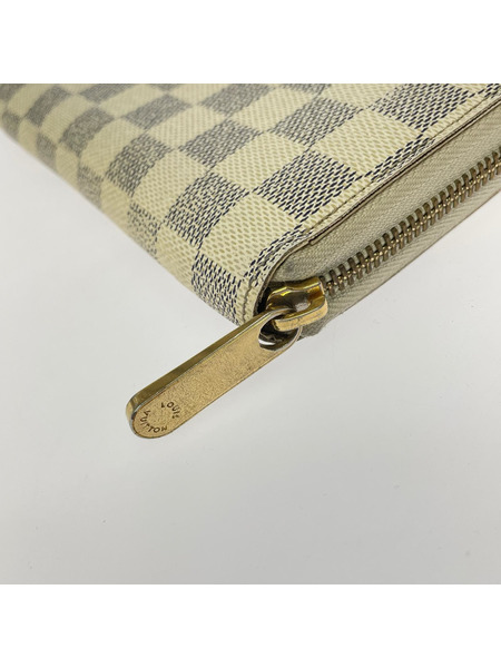 LV ダミエ N60019 ラウンドジップ 白 長財布 