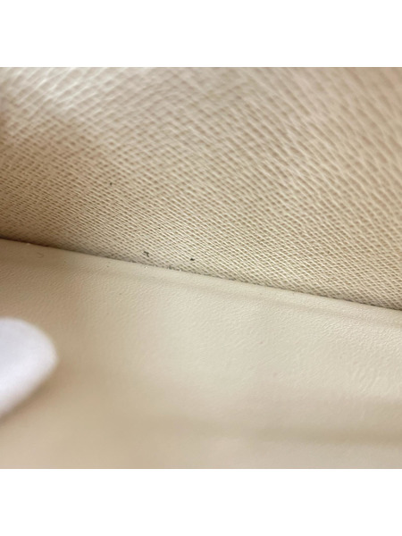 LV ダミエ N60019 ラウンドジップ 白 長財布 