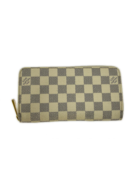 LV ダミエ N60019 ラウンドジップ 白 長財布 
