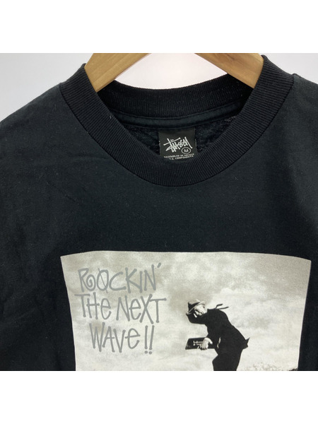 STUSSY 25周年 SFチャプト限定 NEXT WAVE フォトTee BLK M