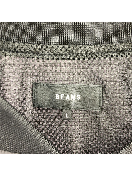 BEAMS ジャケット 撥水 マルチポケット MA-1(L)
