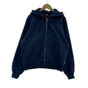 STUSSY パーカー(ジップアップ) WORKGEAR ネイビー(M)