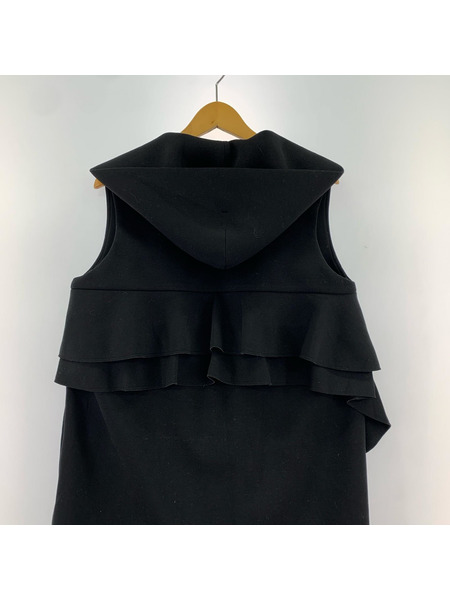 yori  ジレ・ベスト ボンディングロングベスト /ブラック