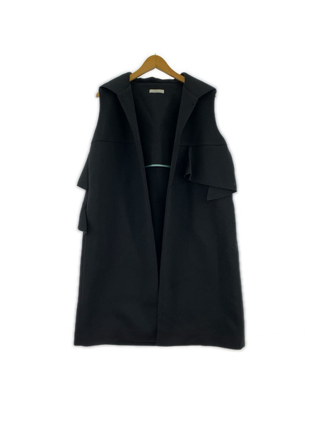 yori  ジレ・ベスト ボンディングロングベスト /ブラック