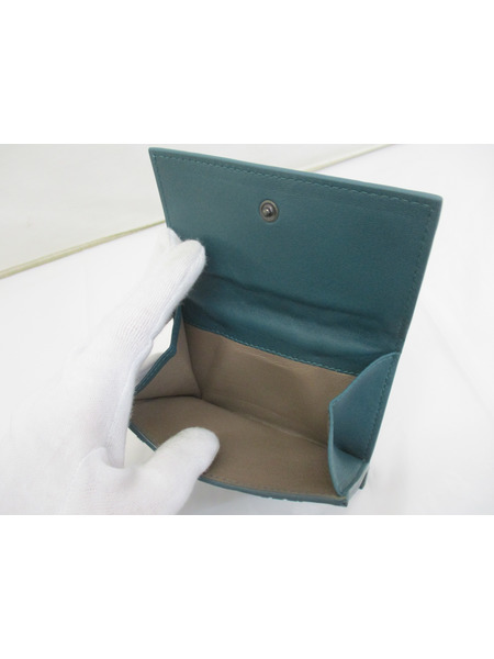 コンパクトウォレット イントレチャート/フロッキー　グリーン[値下]