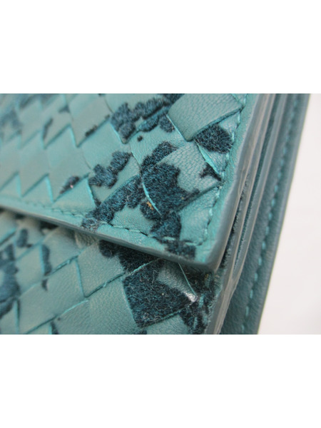 コンパクトウォレット イントレチャート/フロッキー　グリーン[値下]