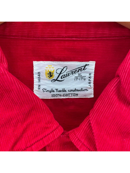 OLD・VINTAGE 長袖シャツ 60s コーデュロイシャツ 赤 XL
