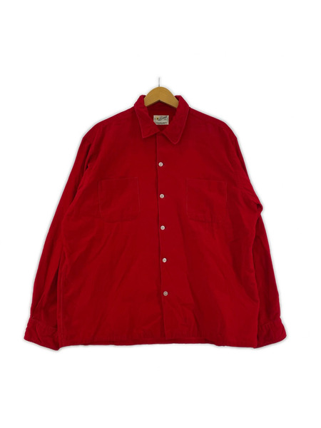 OLD・VINTAGE 長袖シャツ 60s コーデュロイシャツ 赤 XL