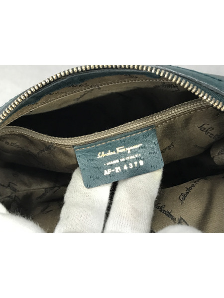 ハンドバッグ S.Ferragamo ハンドバッグ グリーン AF-21 4379