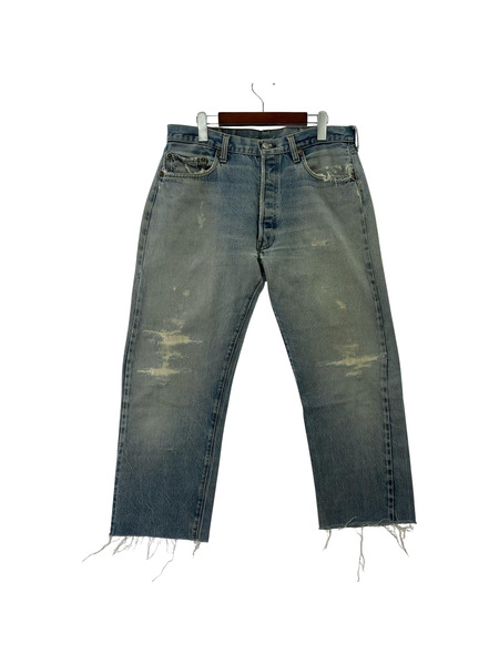 Levi's デニム・ジーンズ 80s USA製 501 赤耳オリジナル カットオフ 約35インチ