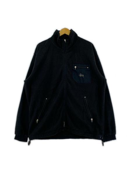 STUSSY ジャケット 90s OUTDOOR フリースジャケット(L) 黒