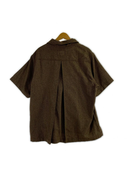 NULLUS 25SS クロスデザインハーフスリーブシャツ 1 茶
