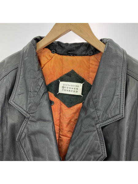 MAISON MARGIELA 10 レザーコート 46 ブラック