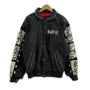 OLD・VINTAGE レザージャケット MONTANA TOONS POPEYE 黒 (S)