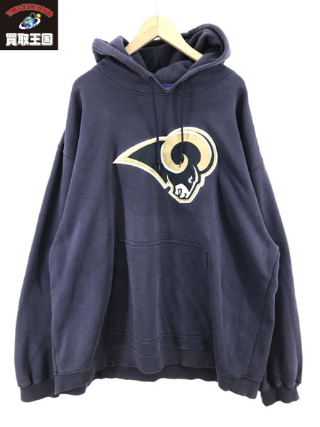 Reebok×NFL 90s ST.LOUIS RAMS プルオーバーパーカー 2XL 紺[値下