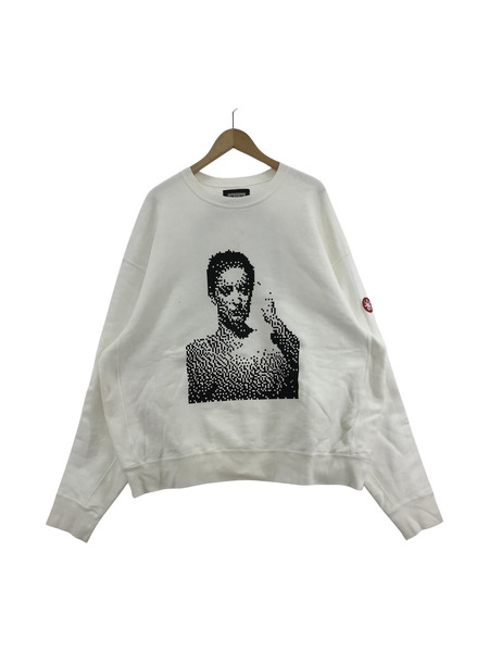 C.E L/S DEGRADATION CREW NECK スウェット WHT (XL)