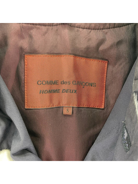 COMME des GARCONS HOMME DEUX ステンカラーコート 紺