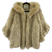 GRACE CONTINENTAL ジャケット フォックスファージャケット/ベージュ/36