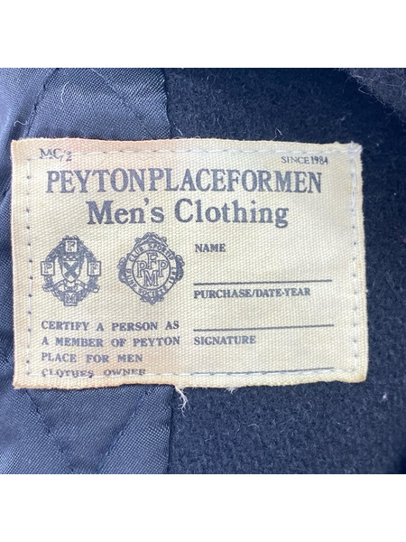 フライトジャケット PEYTONPLACE/スタジャン/BLK/BEG/M