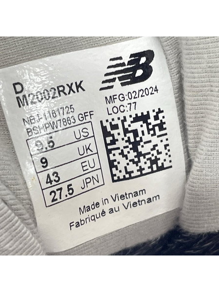 NEW BALANCE スニーカー M2002RXK 27.5cm NVY