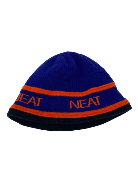 NEAT ニットキャップ LOGO KNIT CAP 青/オレンジ