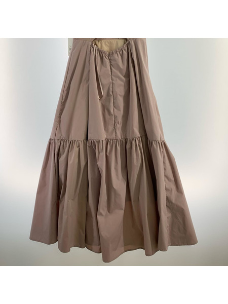 Lily Brown ノースリーブワンピース ライン入リカットドッキングワンピース