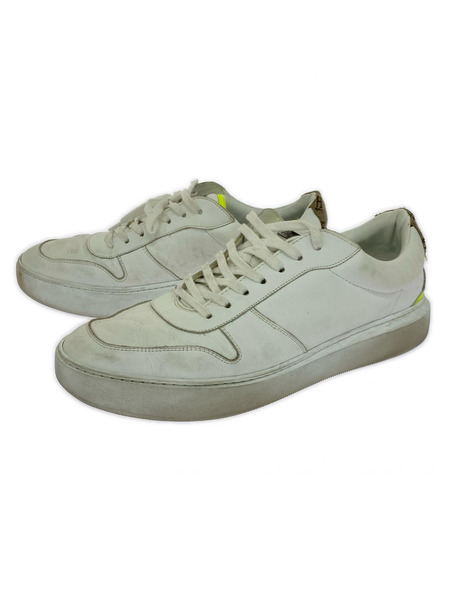 HERNO カーフレザー モノグラム ローカットスニーカー 28.5 白 SH001UM