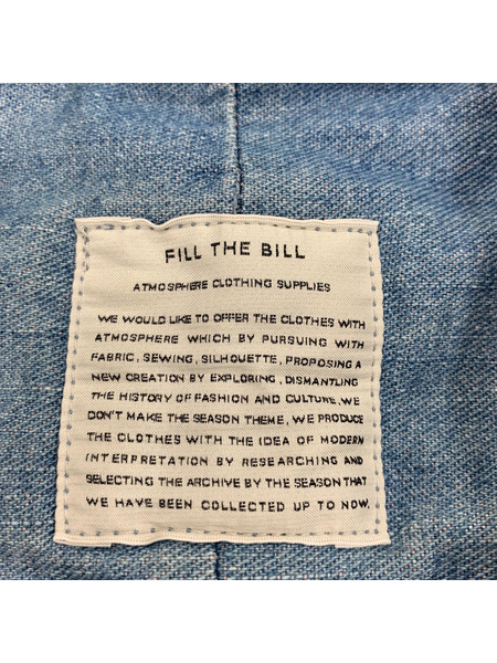 FILL THE BILL サイドスリットデニムオーバーオール