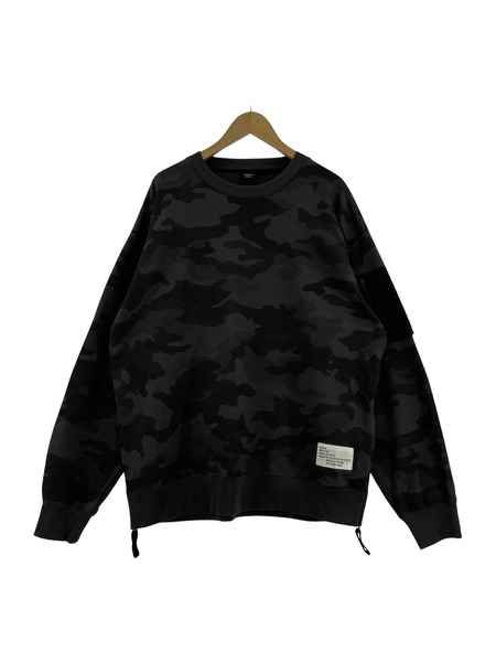 AVIREX BAGGY FIT MILITARY POCKET SWEAT（2XL）ブラック