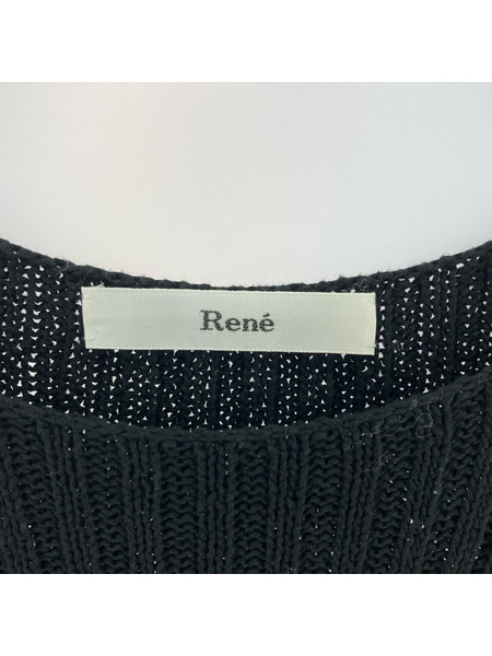 Rene N/Sニットワンピース/BLK/36